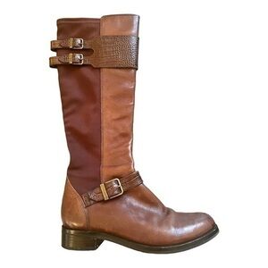 ▶️ Cole Haan ◀️ Brown Tennley Buckle Knee High Boot Size 7.5B